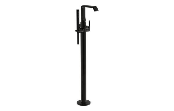 VitrA Suit Floor Standing Bath/Shower Mixer - Gloss Black